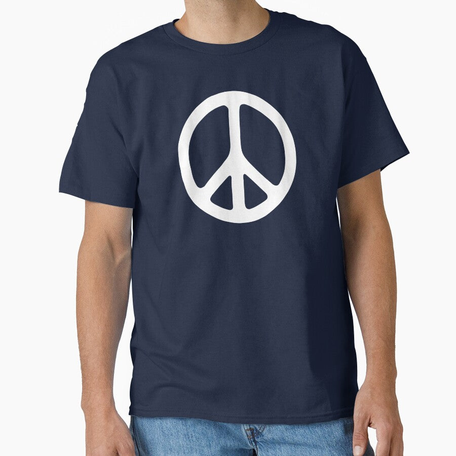 Hand Drawn White Peace Sign by PixelProtest