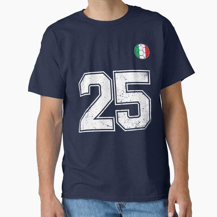 Italy Soccer Number 25 Vintage Sports Fan by RoyesButler
