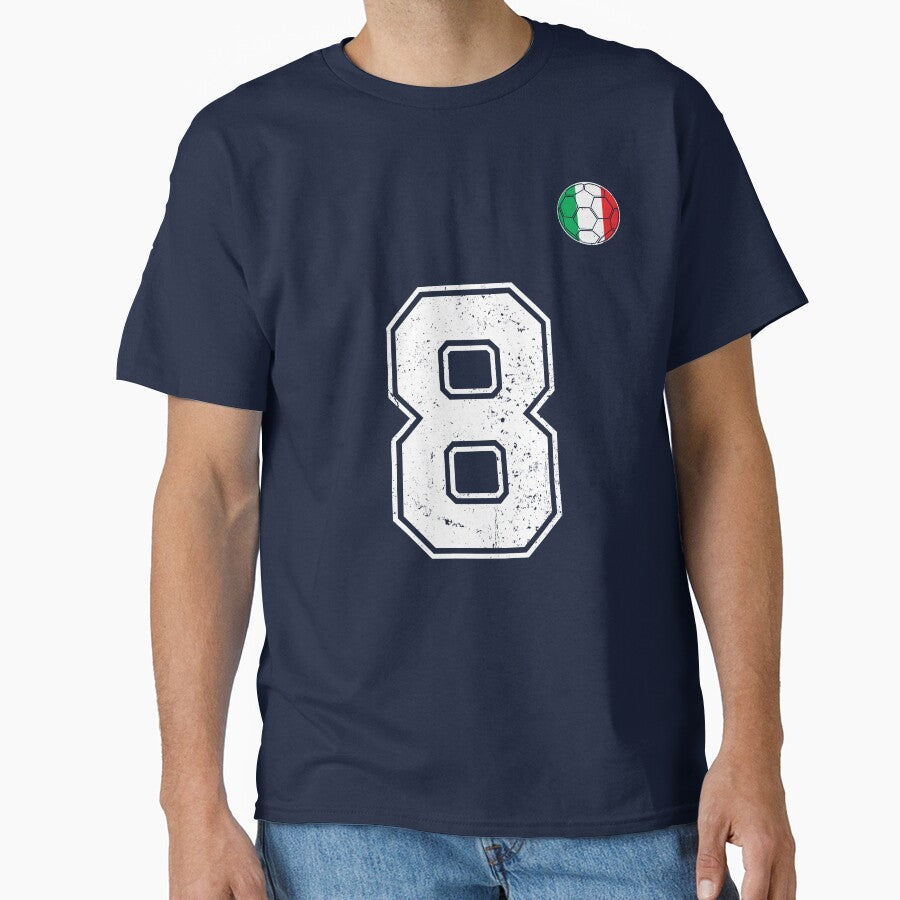 Italy Soccer Number 8 Vintage Sports Fan by RoyesButler