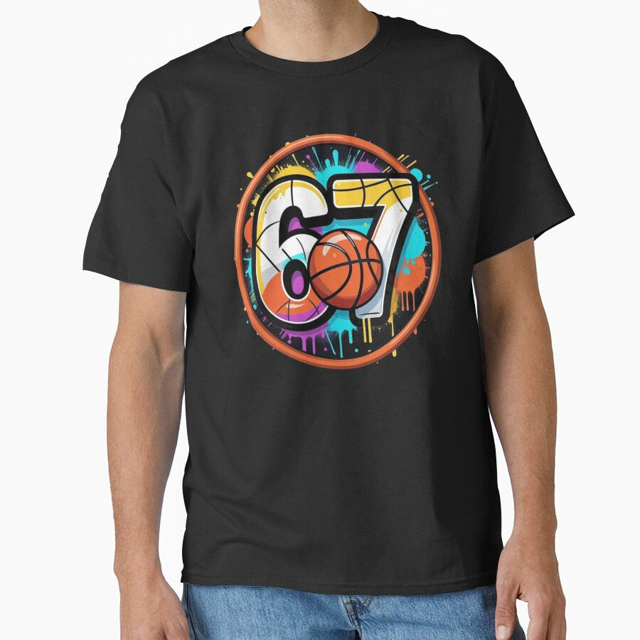 Funny Six Seven 67 Meme Gen Alpha 67 Basketball for Kids by GrumpySableye