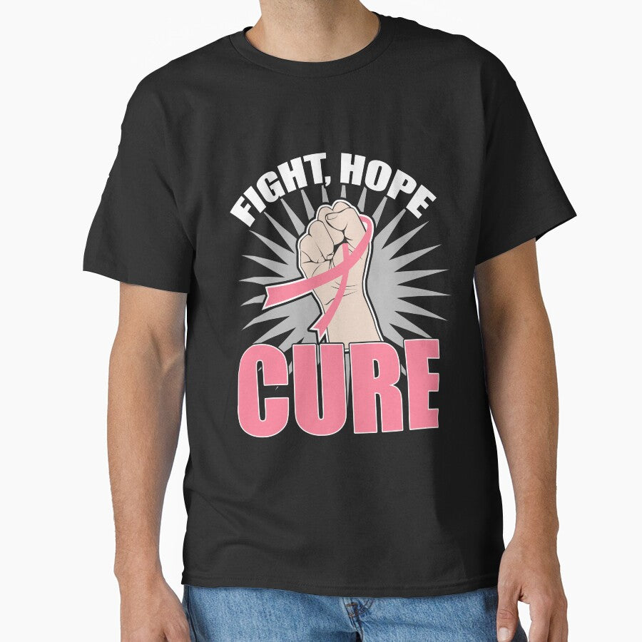 Fight Hope Cure Breast Cancer Awareness T-Shirt by AllStarMerch