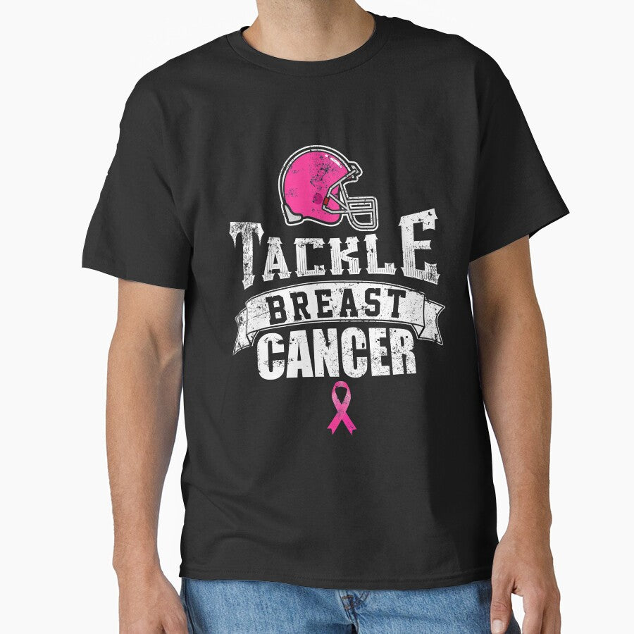 Tackle Breast Cancer T-Shirt by AllStarMerch