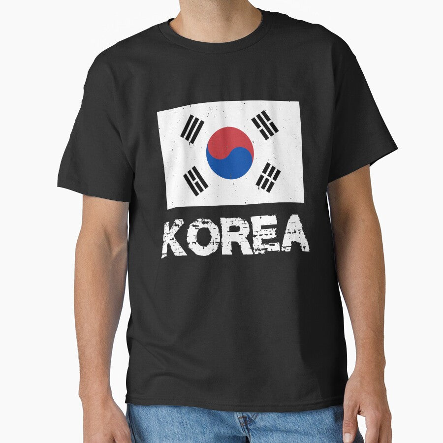 South Korea Flag T-Shirt for Men and Women by AllStarMerch