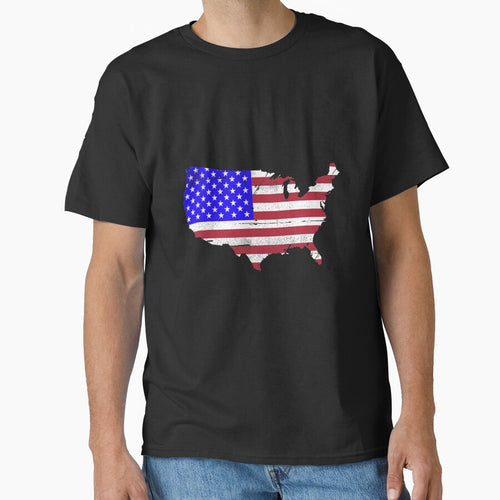 American Map T-Shirt for Men and Women by AllStarMerch