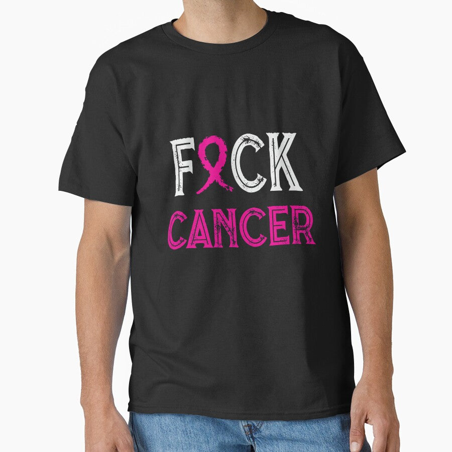 F*ck Cancer Breast Cancer Awareness T-Shirt by AllStarMerch
