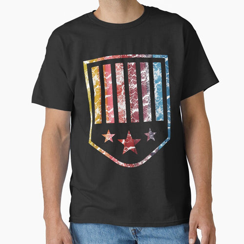 American Stars Emblem T-Shirt | Rainbow Color Design Tee by AllStarMerch
