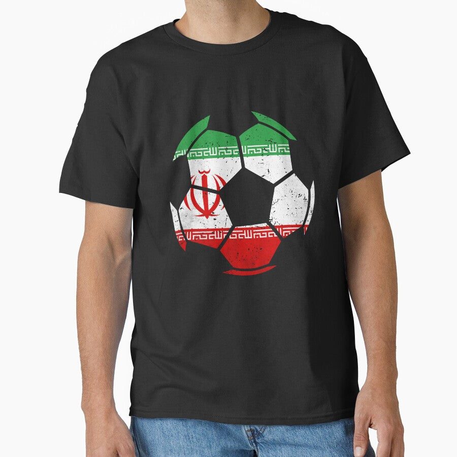 Iran Soccer Ball Flag Jersey Iranian Football Fan by EIMgraphic