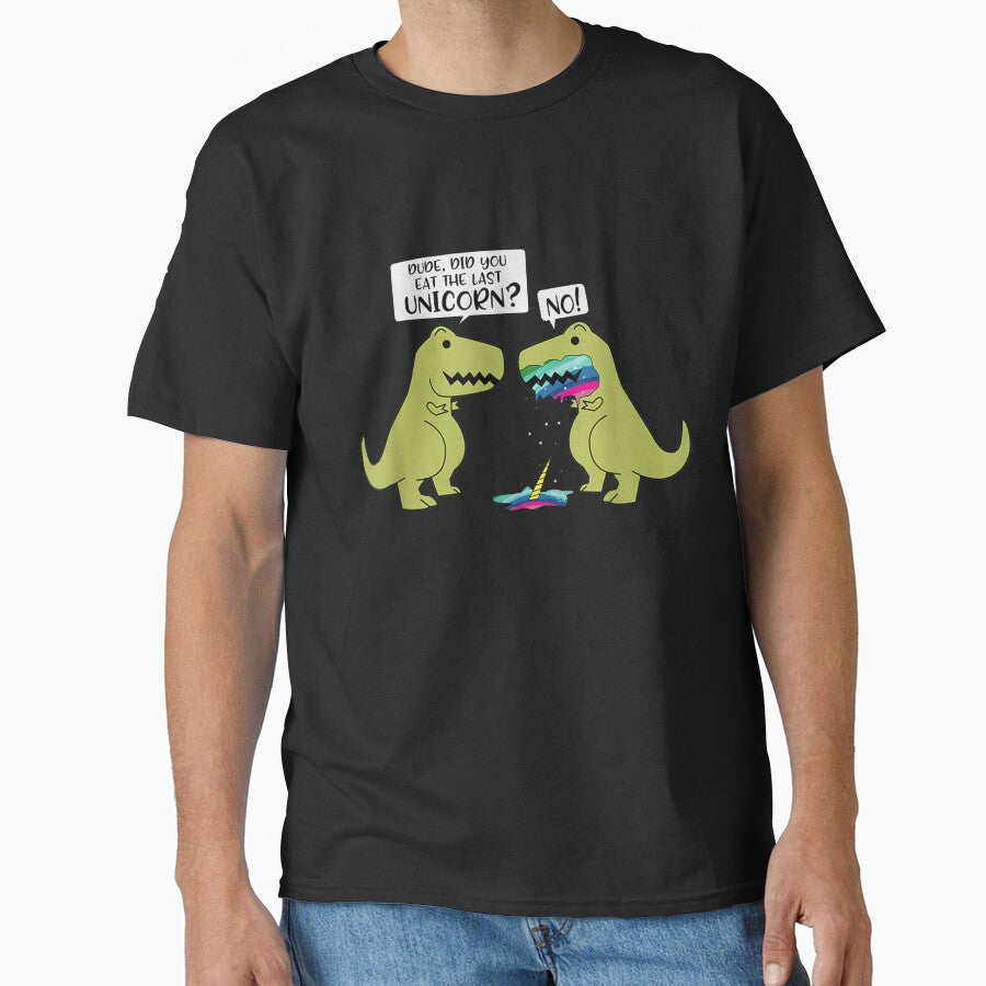 Funny Did You Eat The Last Unicorn Dinosaur Short Sleeve T-Shirt by animal-x1