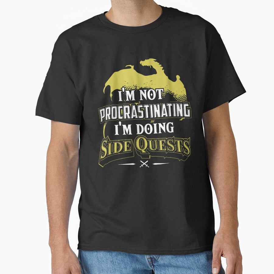 Great Gaming Gifts for Video Gamer RPG Gamer T-Shirt: I'm Doing Side Quests by animal-x1