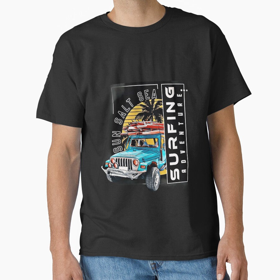 Surfing Adventure Graphic Printed T-Shirt by KARSCORP