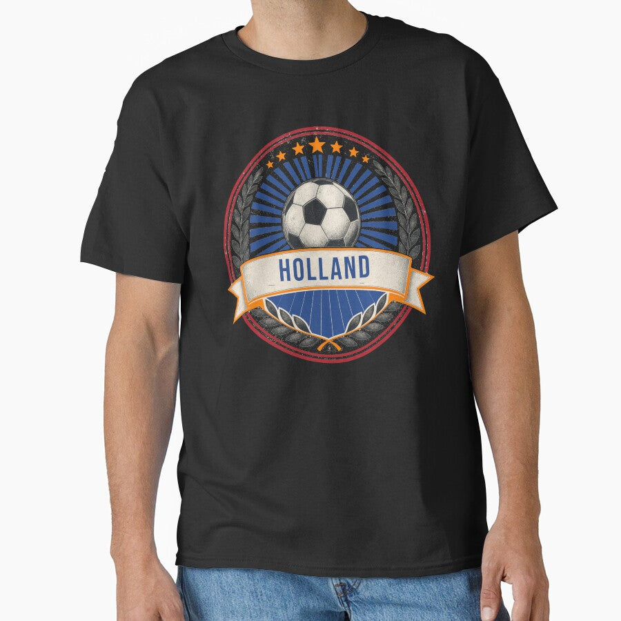 Holland Vintage Soccer Crest — Retro Dutch Football Badge Fan Emblem by icemanphotos