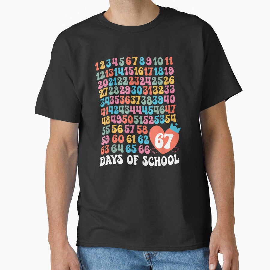 67Th Day Of School Teacher Kids Funny Six Seven 100Th Days by merlinnears