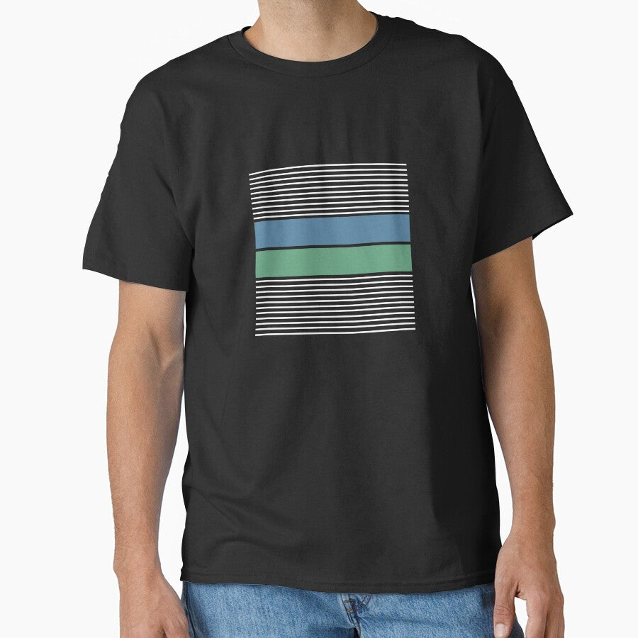 White Lines. Blue and Green Rectangles. Geometric Design. Abstract Design. Urban Style. Casual Style. Modern Design. Simple Design. by ElenasCorner