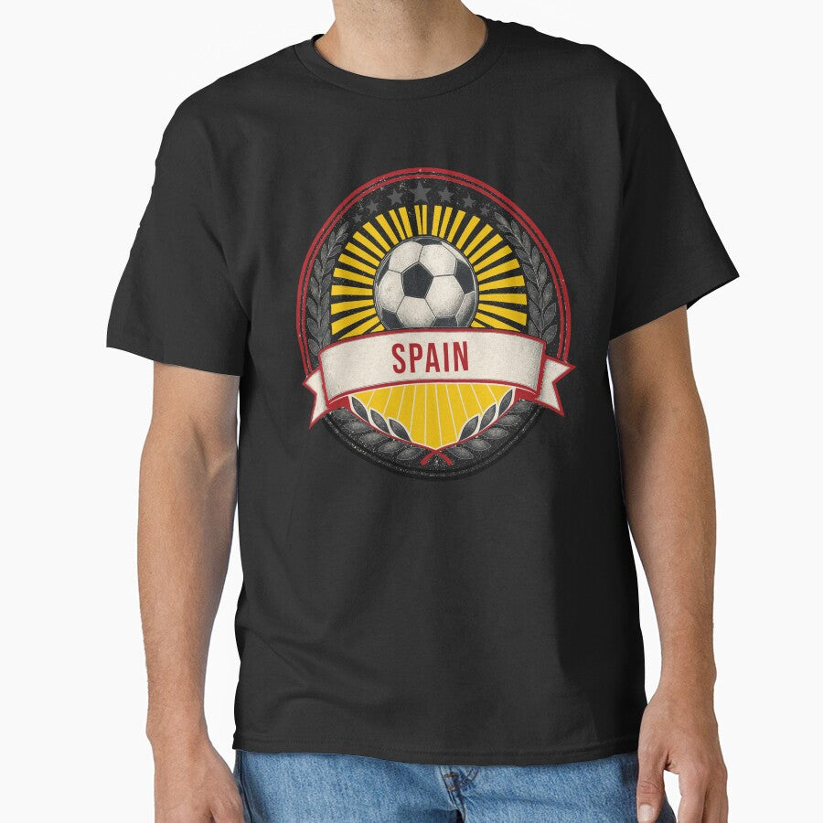 Spain Vintage Soccer Crest — Retro Spanish Football Badge Fan Emblem by icemanphotos