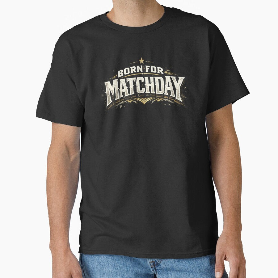 Born For Matchday Vintage Football Typography by PunchDrop