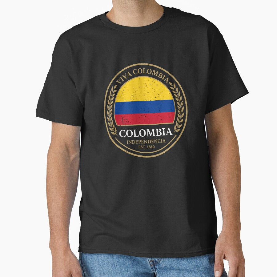 Viva Colombia Independencia 1810 Heritage Crest by crouchingpixel
