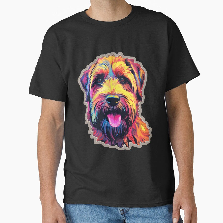 Soft-coated Wheaten Terrier Neon Design by CUTEDOGGIEZ