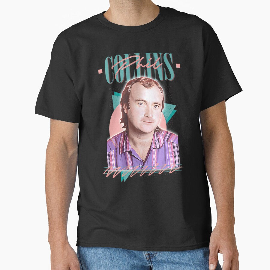 Phil Collins  Retro 80S Aesthetic Fan Design by Artistic Vibes Art