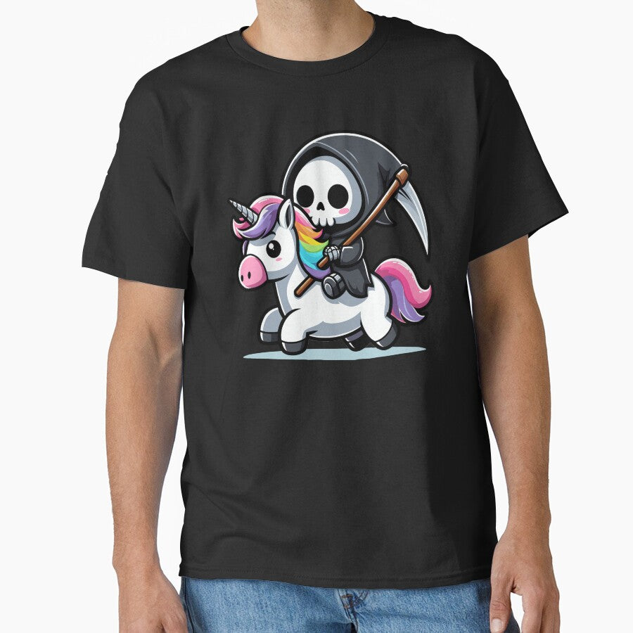 Cute Reaper Riding Unicorn by Kawaii-n-Spice