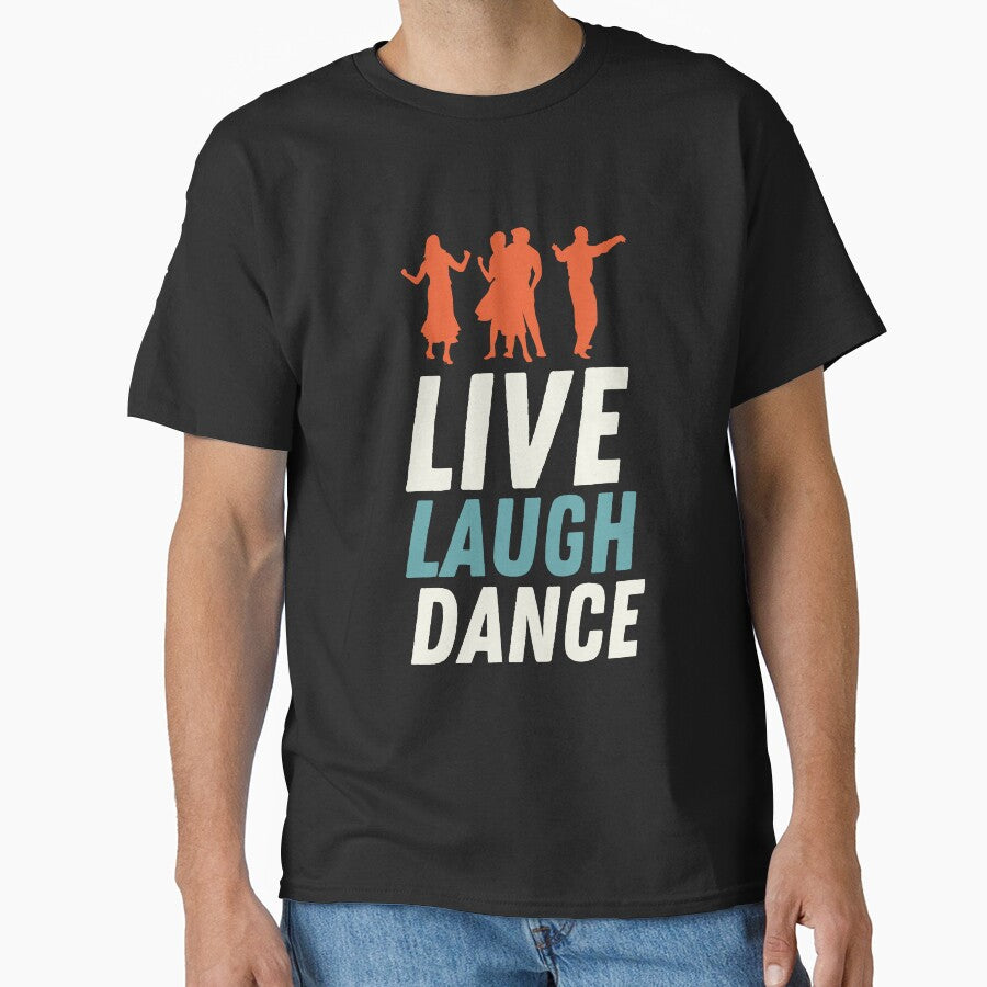 Live Laugh Dance - Short Motivational Saying | Colorful Stylish Dance Typography by Delandor