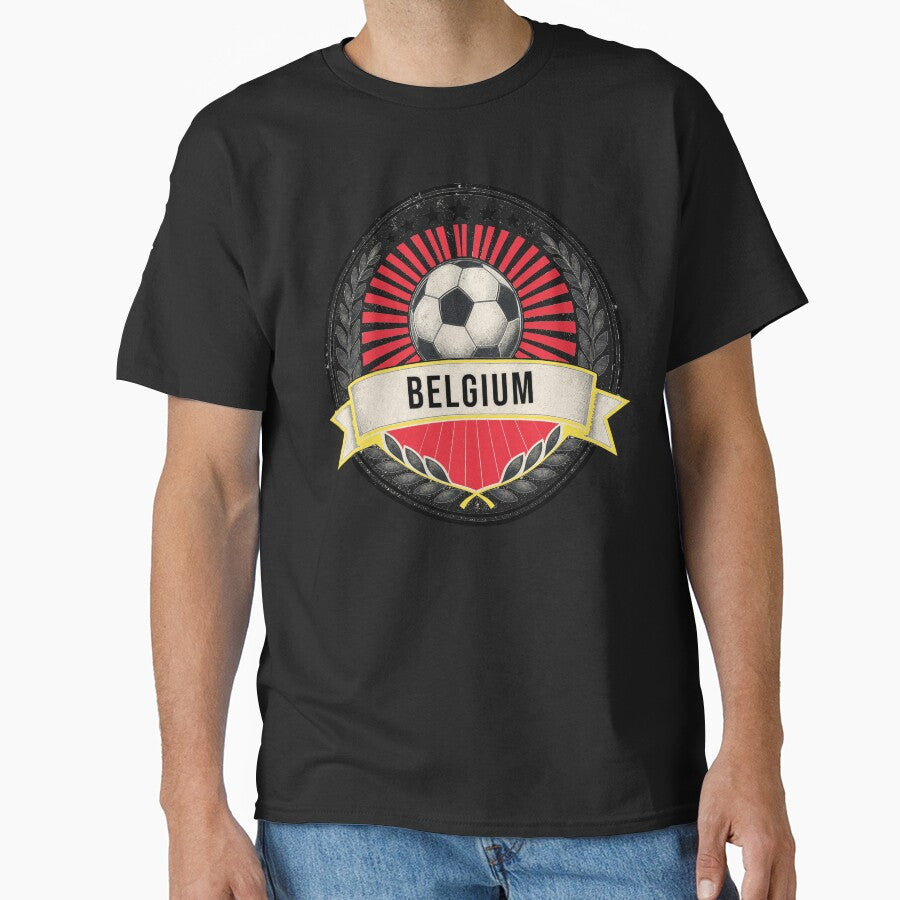 Belgium Vintage Soccer Crest — Retro Belgian Football Badge Fan Emblem by icemanphotos