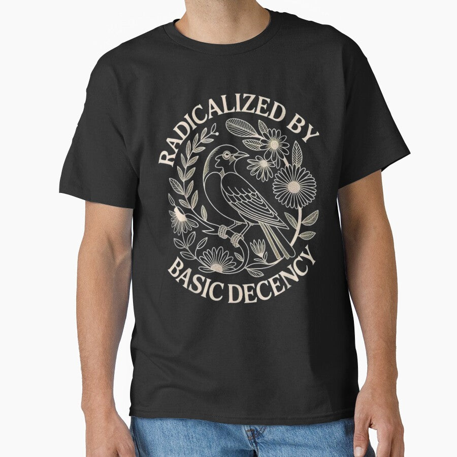 Radicalized By Basic Decency Floral Empowerment Feminist Design by michealhunt1