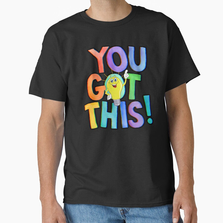 "You Got This" inspirational, motivational, encouraging, bright colors, light bulb moment by karinasalwaszka