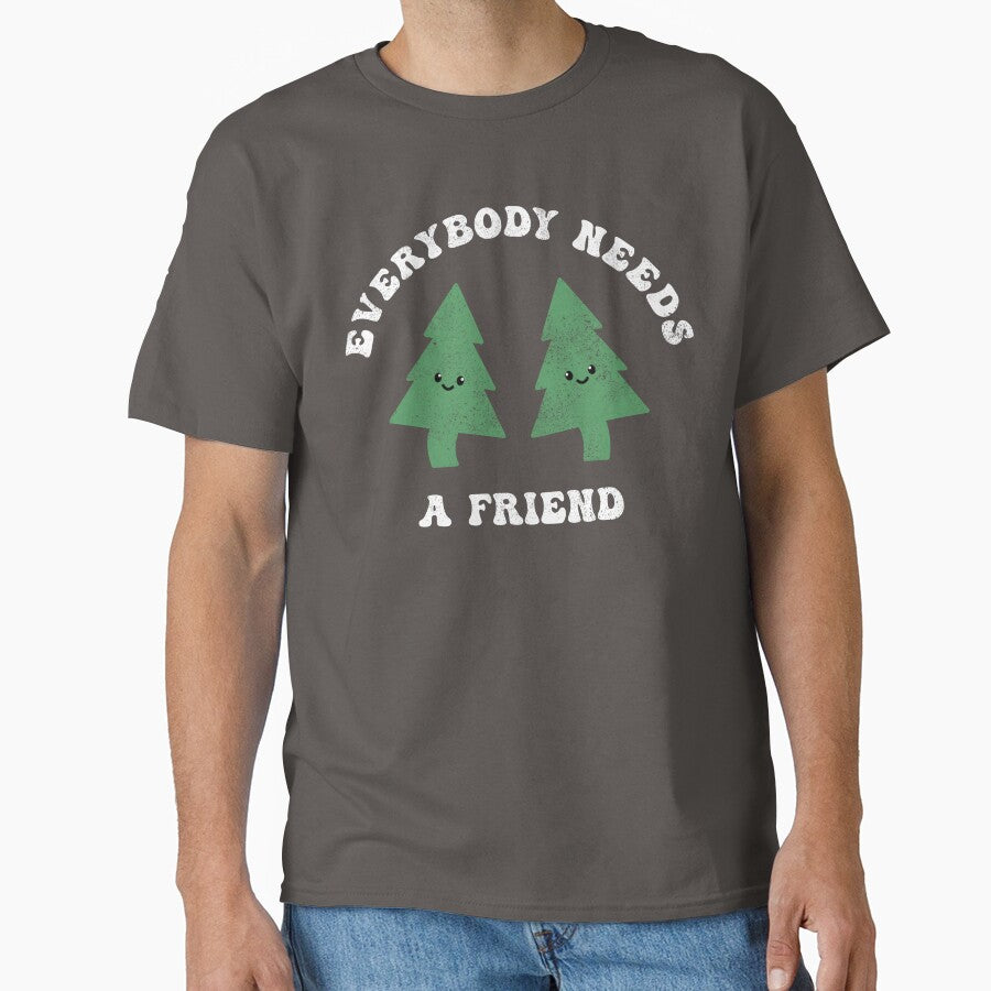 Everybody Needs a Friend - Happy Trees Retro Design by GirlHyphenated