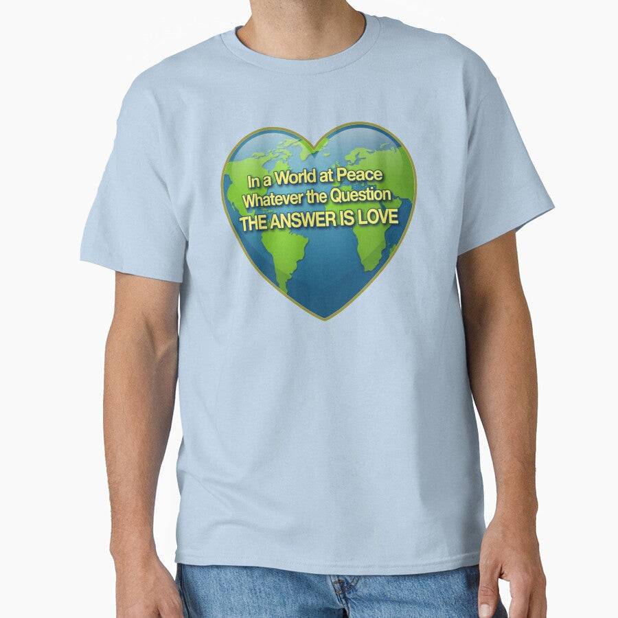 The Answer Is Love Heart Shape Design by NY Sport Shirts and More...
