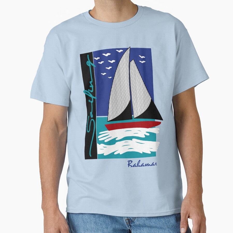 Retro Bahamas 'Sailing' (Worn By Brennan) Step Brothers Movie T-Shirt by acquiesce13