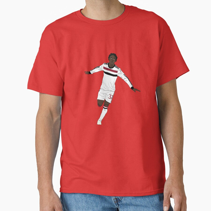 Kobbie Mainoo Goal Celebration Minimalist by Hevding