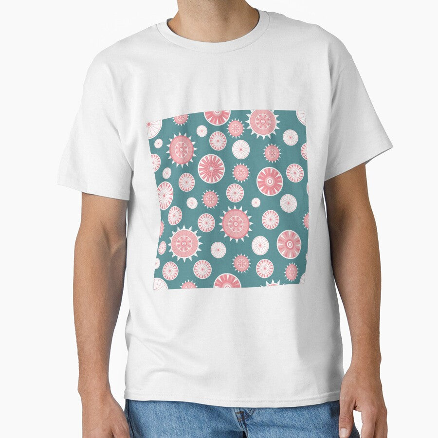 pink wheels with blue background by ddesignnstudio