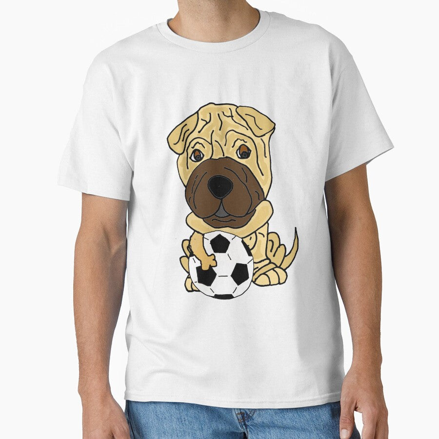 Funny Shar Pei Dog Playing Football by Nature's Fancy