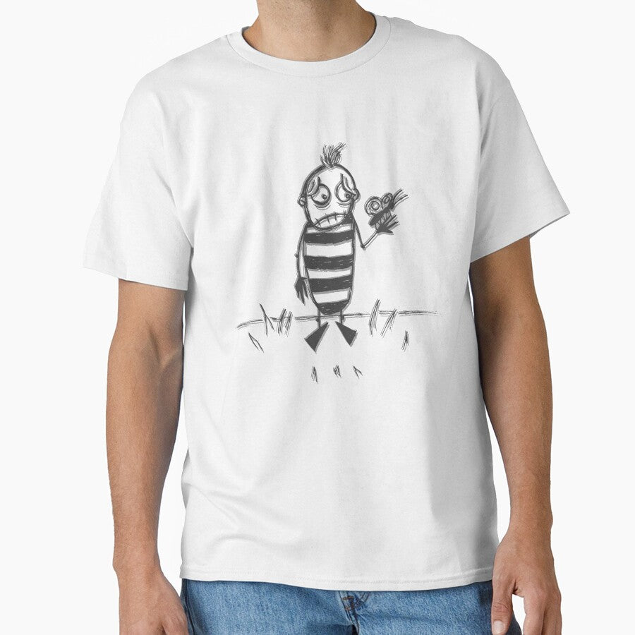 sad goth man looking at a butterfly by Michael Stewart