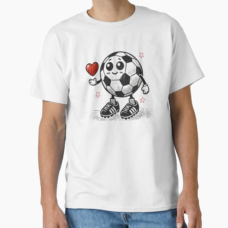 Soccer Ball with Heart Valentine's Day - Soccer is my Valentine - Minimalist Animal Art by BeaverFriends