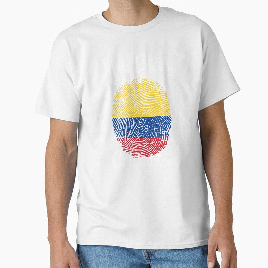 My story began in Colombia Flag Fingerprint DNA Colombian by PartyShirts1