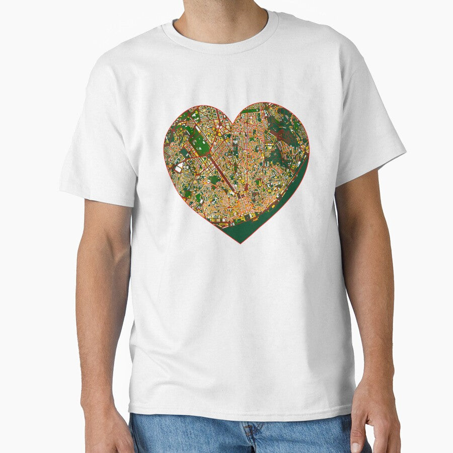 Lisbon Heart Map – Portuguese Football Inspired City Art by BottleGnome