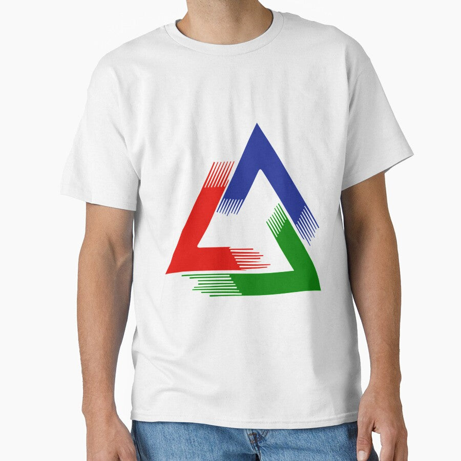 Geometry Red Blue Green Triangle T-Shirt by AllStarMerch
