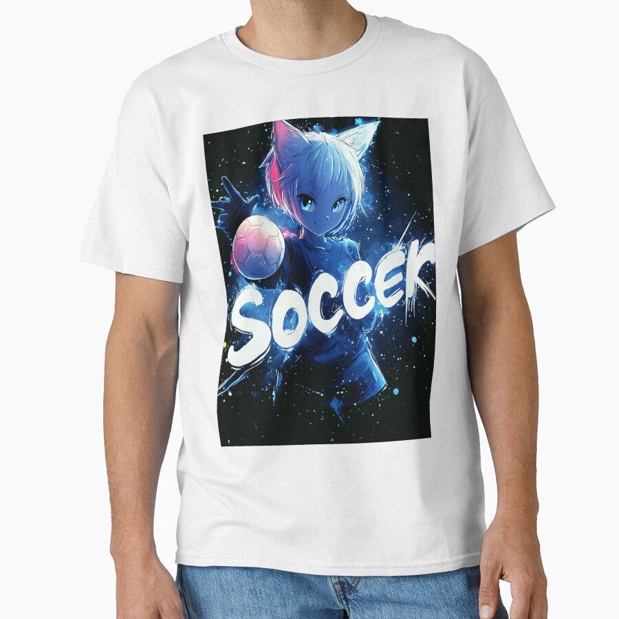 Soccer Anime Cat Boy Graffiti Art by Gaming x Sports