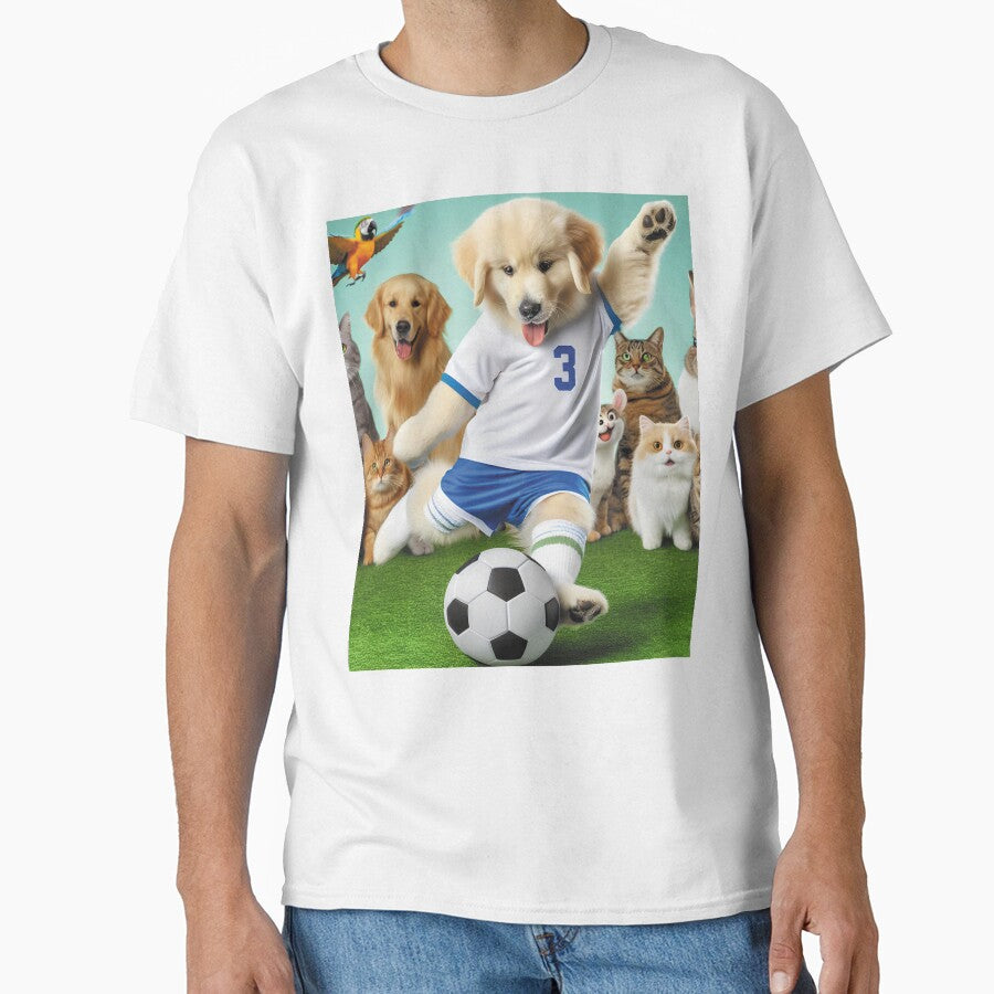 Funny Animals Playing Soccer Football Team, Kids Sports Animal Lover Gift, soccer dog by E.D.CH designs.