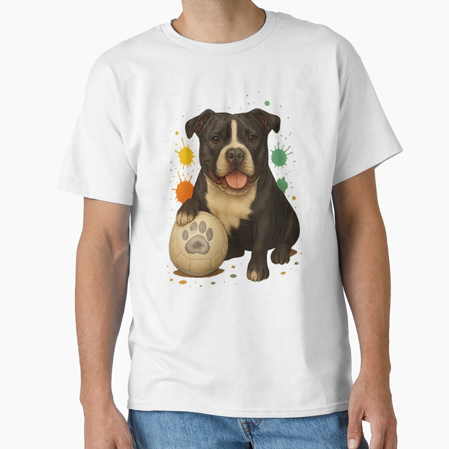 Black Pitbull with colorful soccer ball by Idelab-11