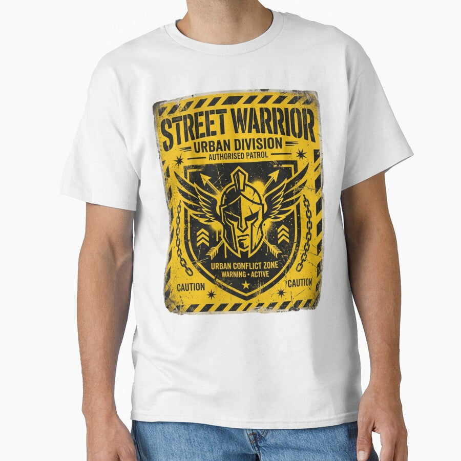 Street Warrior T-Shirt – Urban Streetwear Graphic Tee – Minimal Football Terrace Style by Street Warrior Clothing