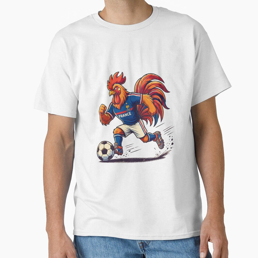 Retro 90s France Soccer Rooster Graphic Art by Ink & Void Co.