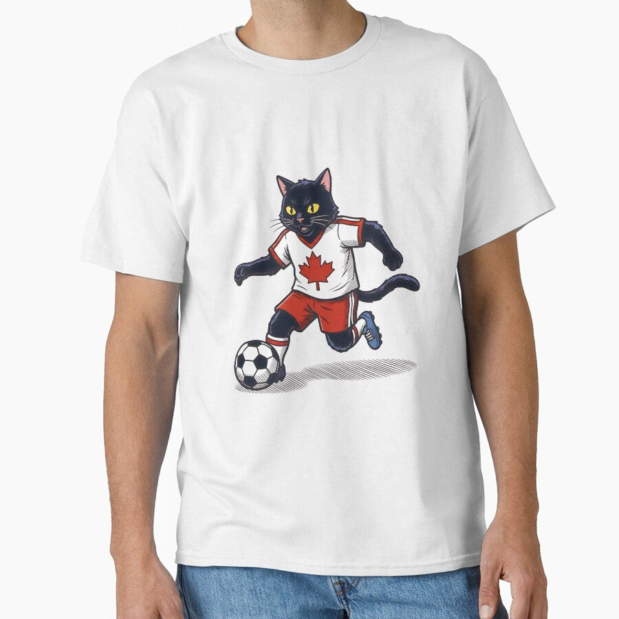 Retro 90s Canadian Soccer Cat by Ink & Void Co.