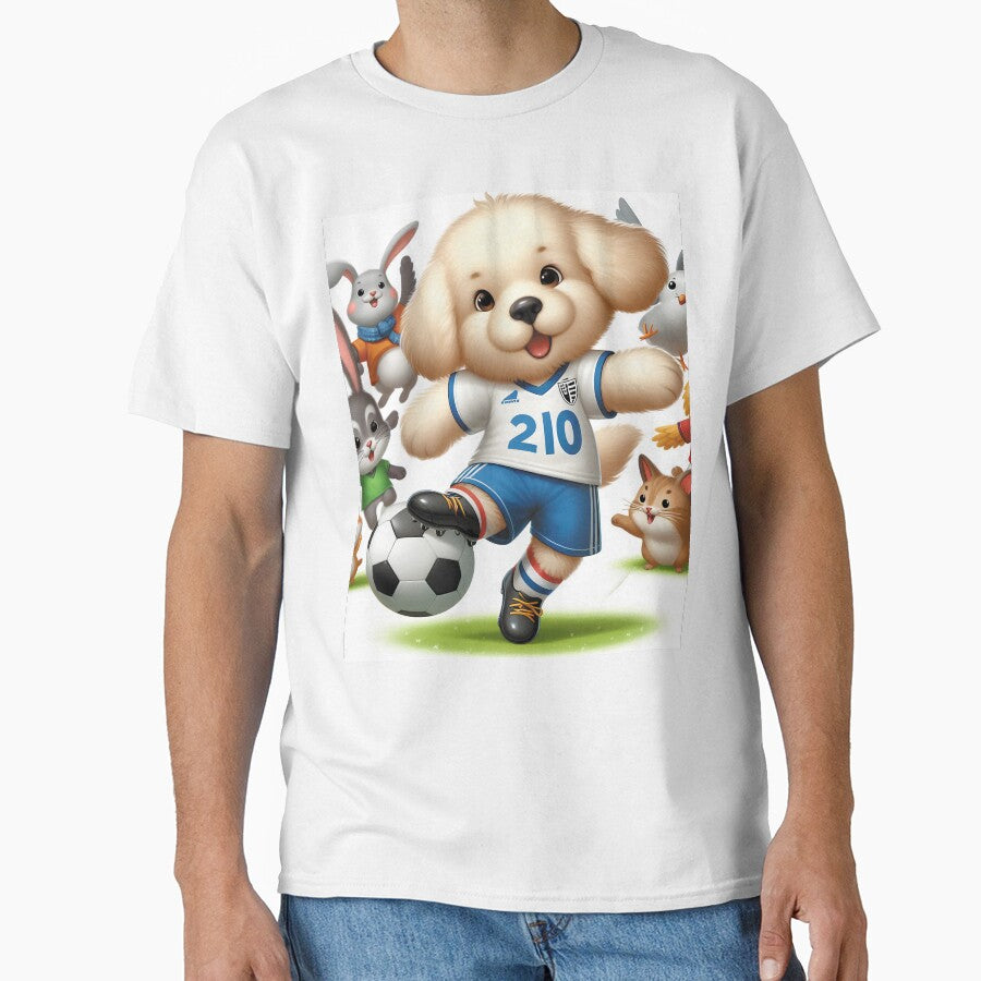 Funny Animals Playing Soccer Football Team, Kids Sports Animal Lover Gift by E.D.CH designs.