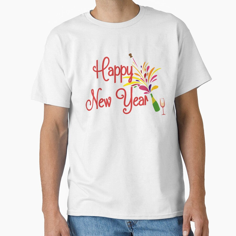 Happy New Year T-Shirt for Men and Women by AllStarMerch