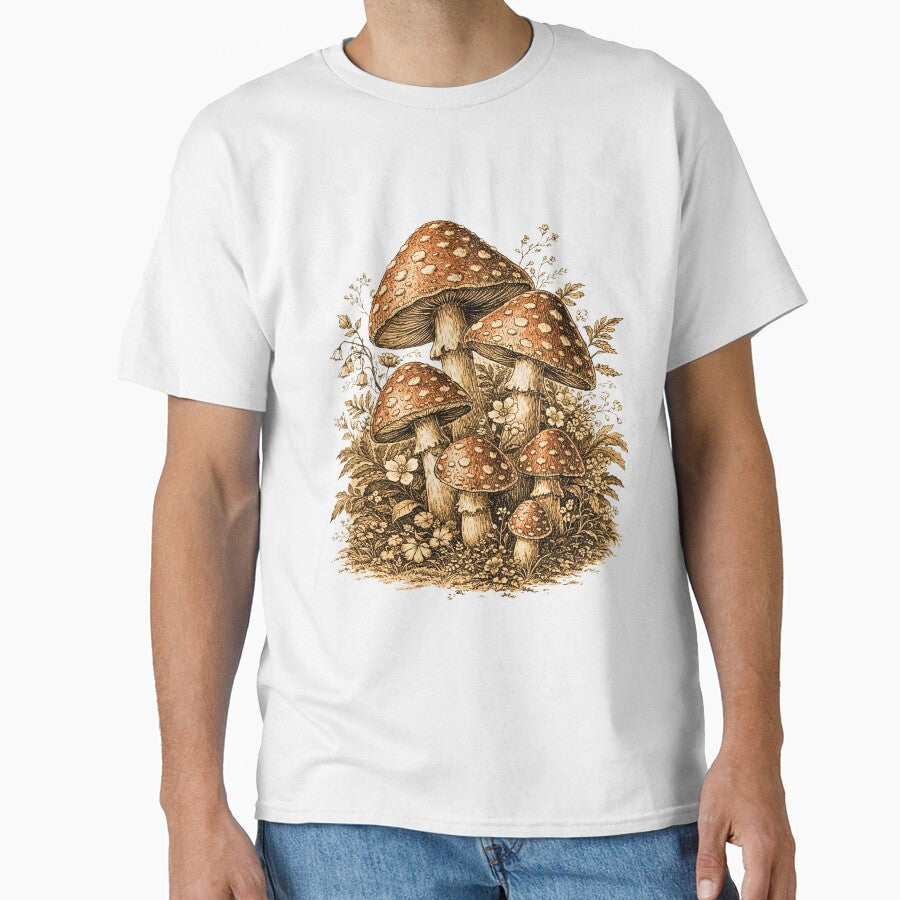 Mushroom Field Retro by elaemor-art