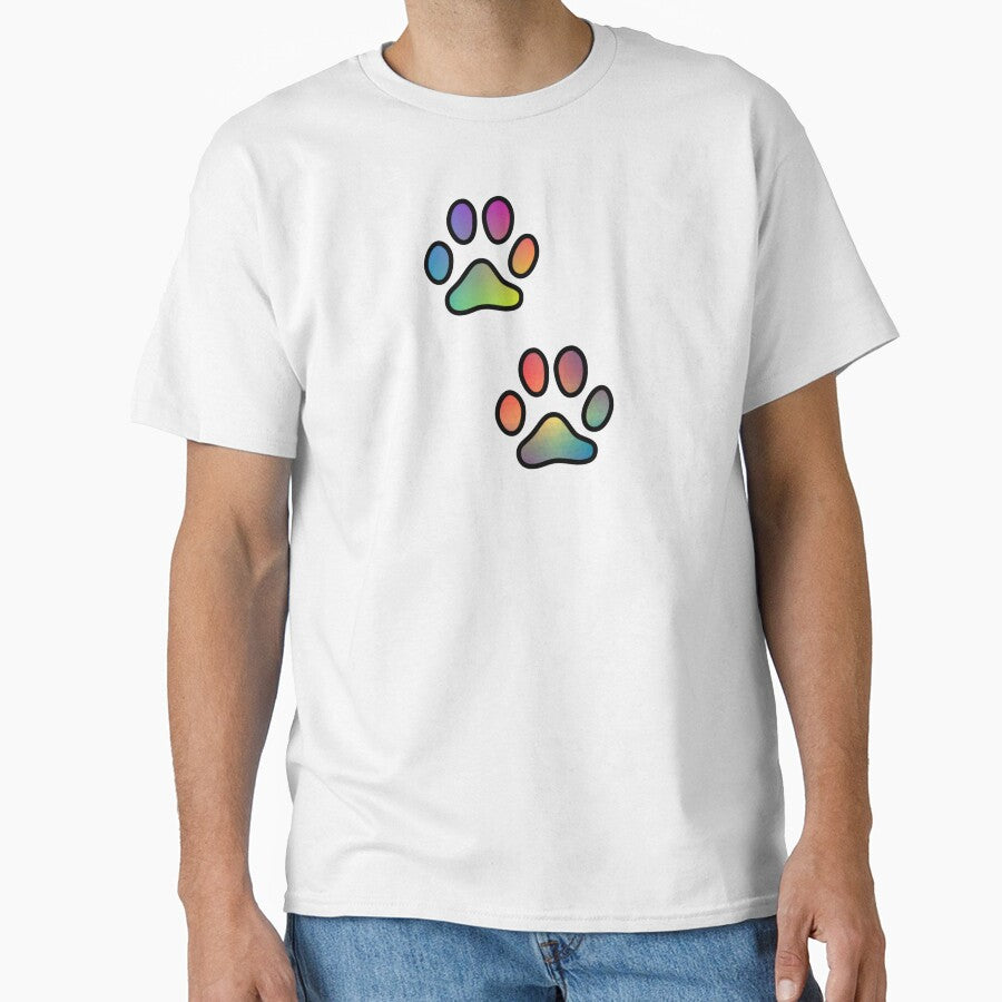 Rainbow paw prints by Camilla Wynter