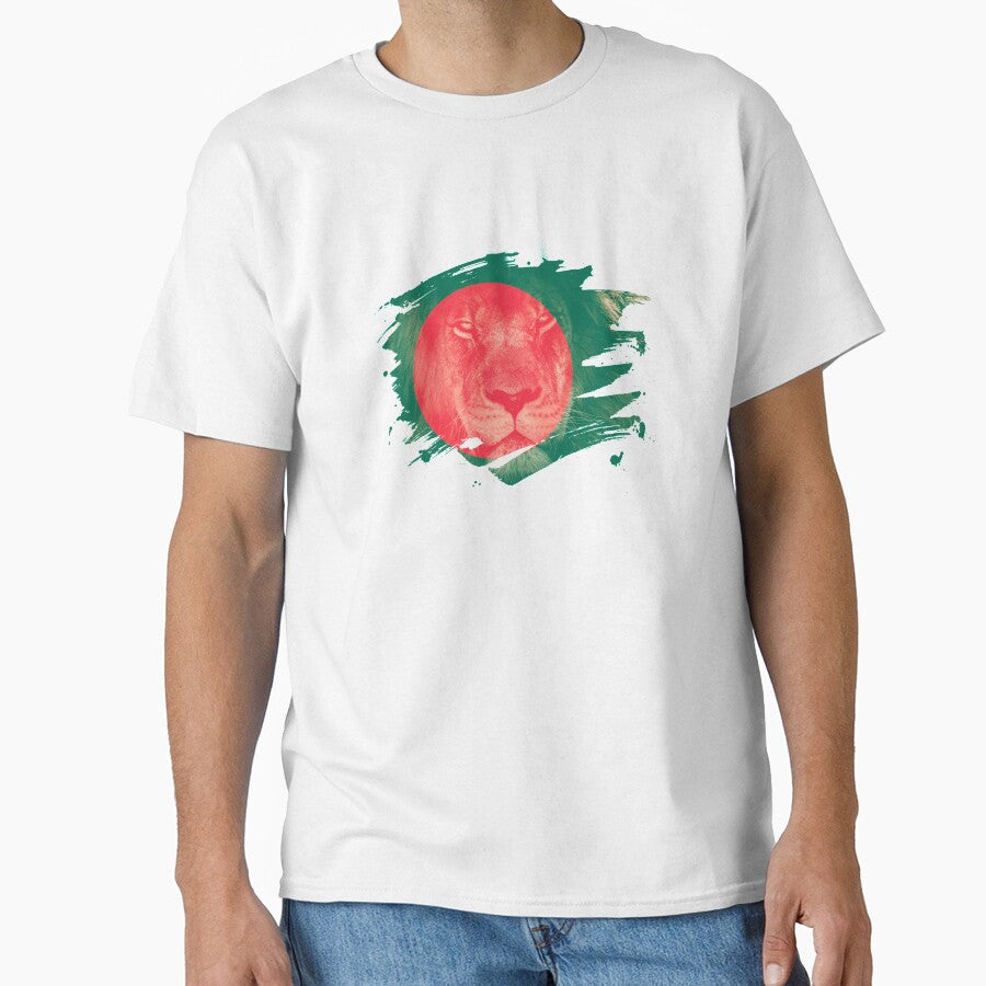 Bangladesh Flag & African Lion Picture by ockshirts