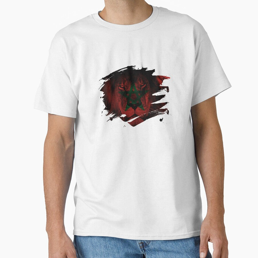 Morocco Lion Flag Paint Splatter by ockshirts